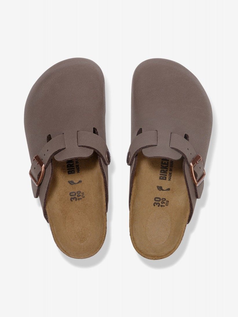 Chanclas Birkenstock Boston Birko-Flor Nobuk Kids Marrones