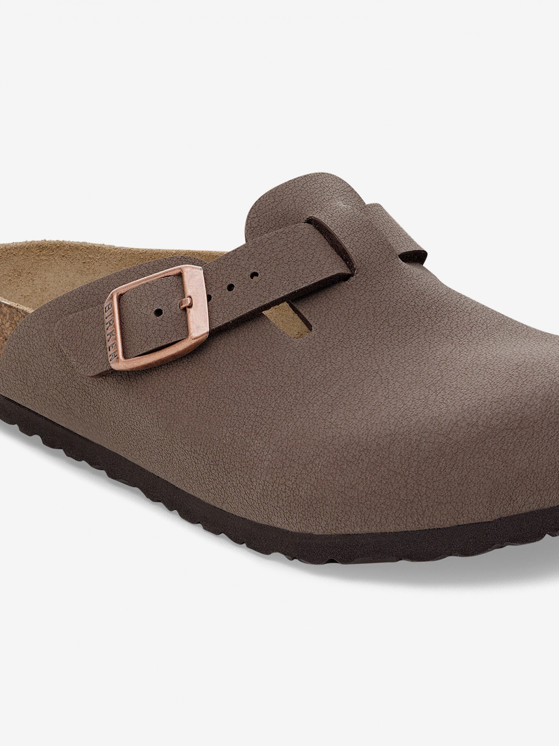 Chanclas Birkenstock Boston Birko-Flor Nobuk Kids Marrones