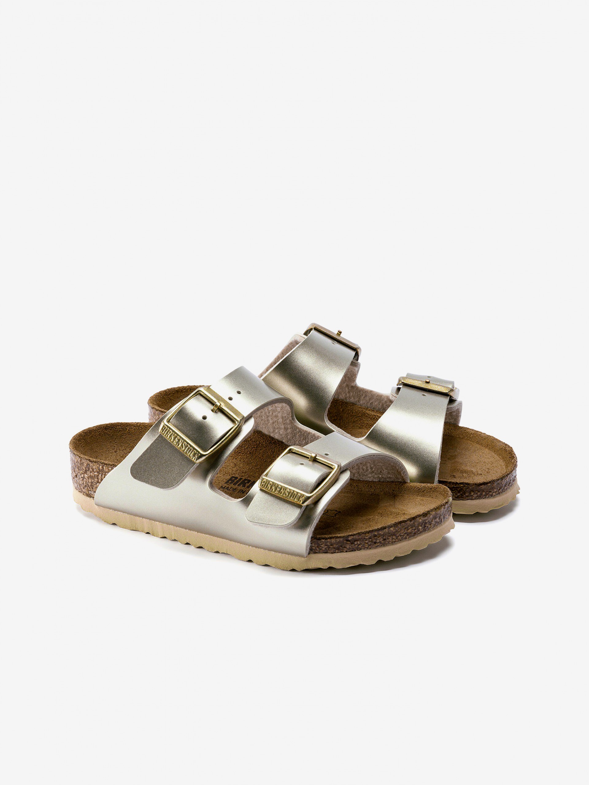 Birkenstock Arizona Birko-Flor Kids Golden Slides