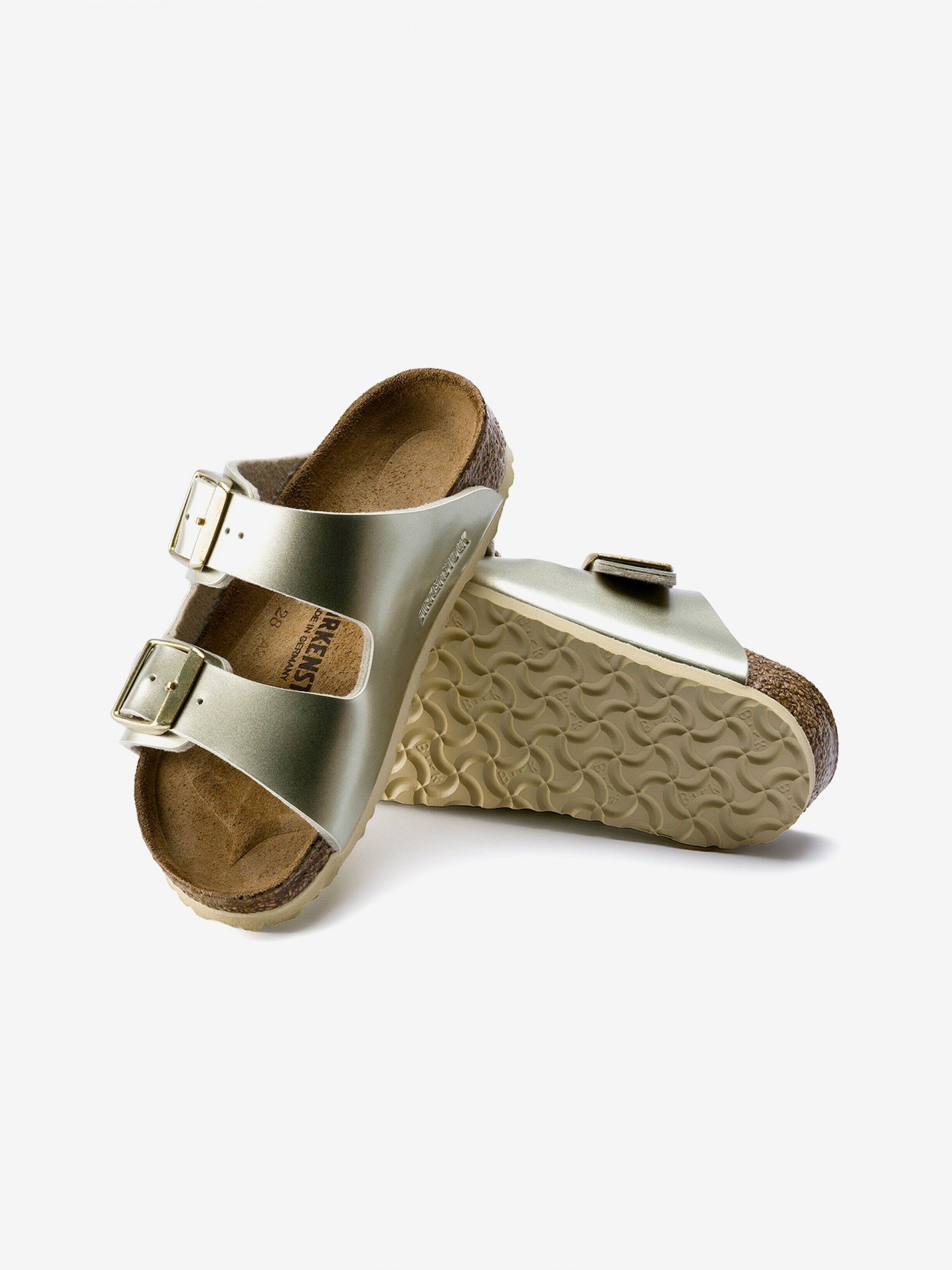 Birkenstock Arizona Birko-Flor Kids Golden Slides