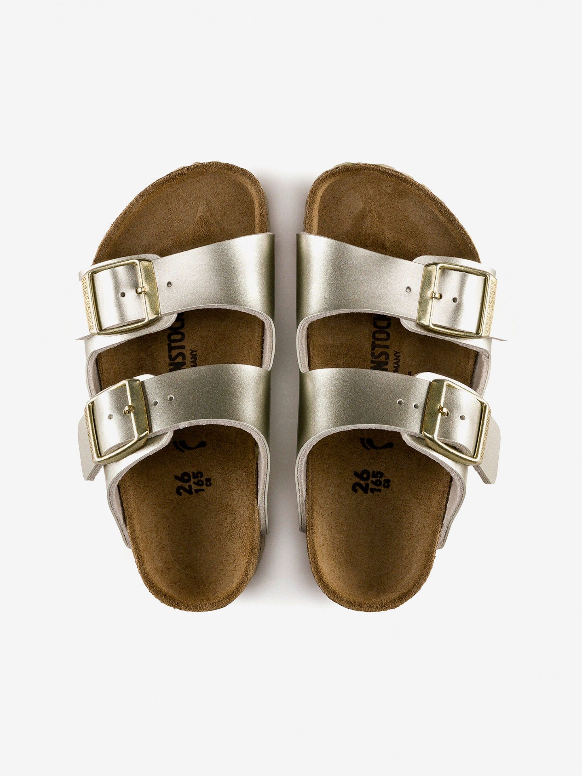 Birkenstock Arizona Birko-Flor Kids Golden Slides