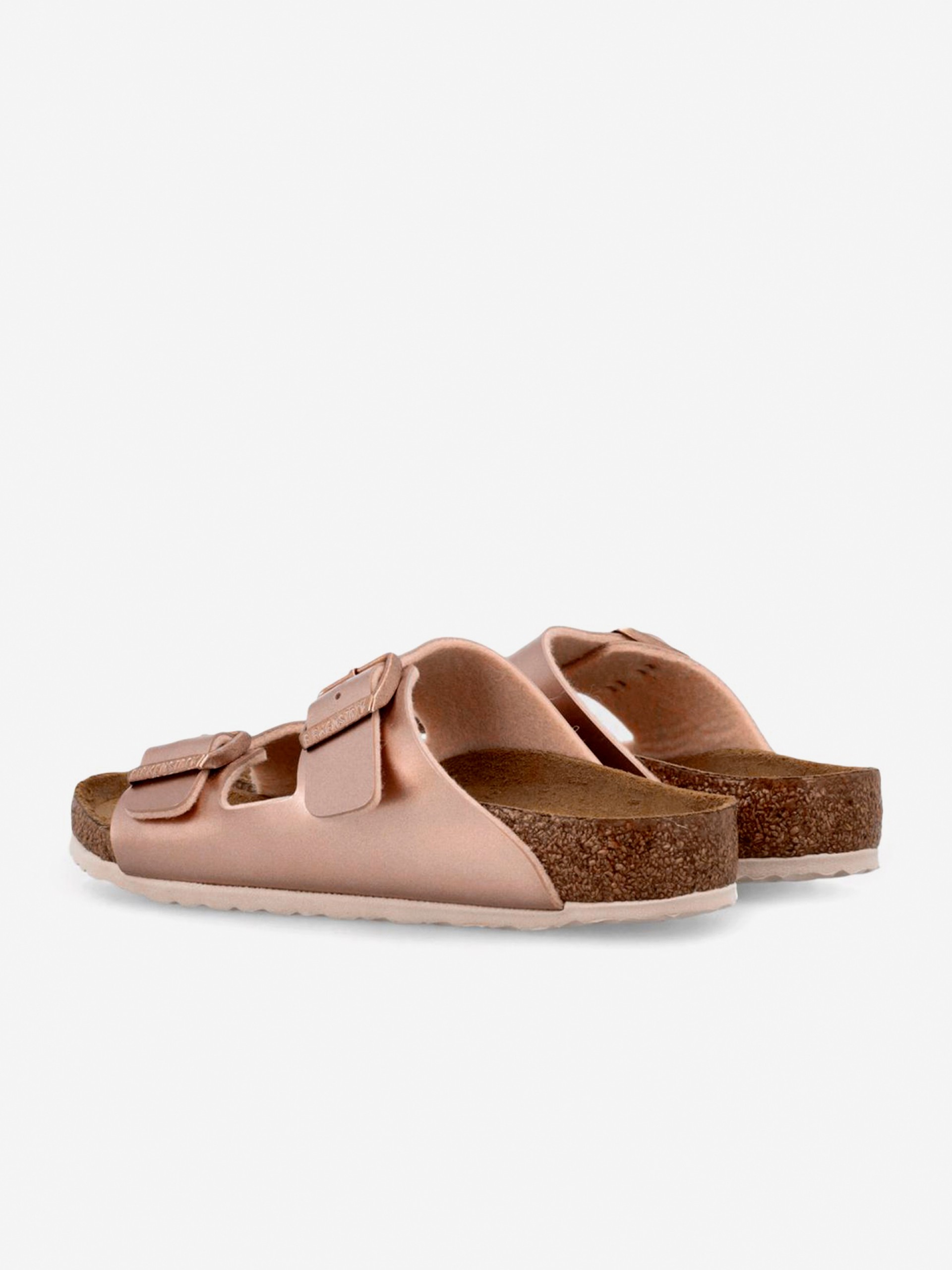 Birkenstock Arizona Birko-Flor Kids Rose Gold Slides
