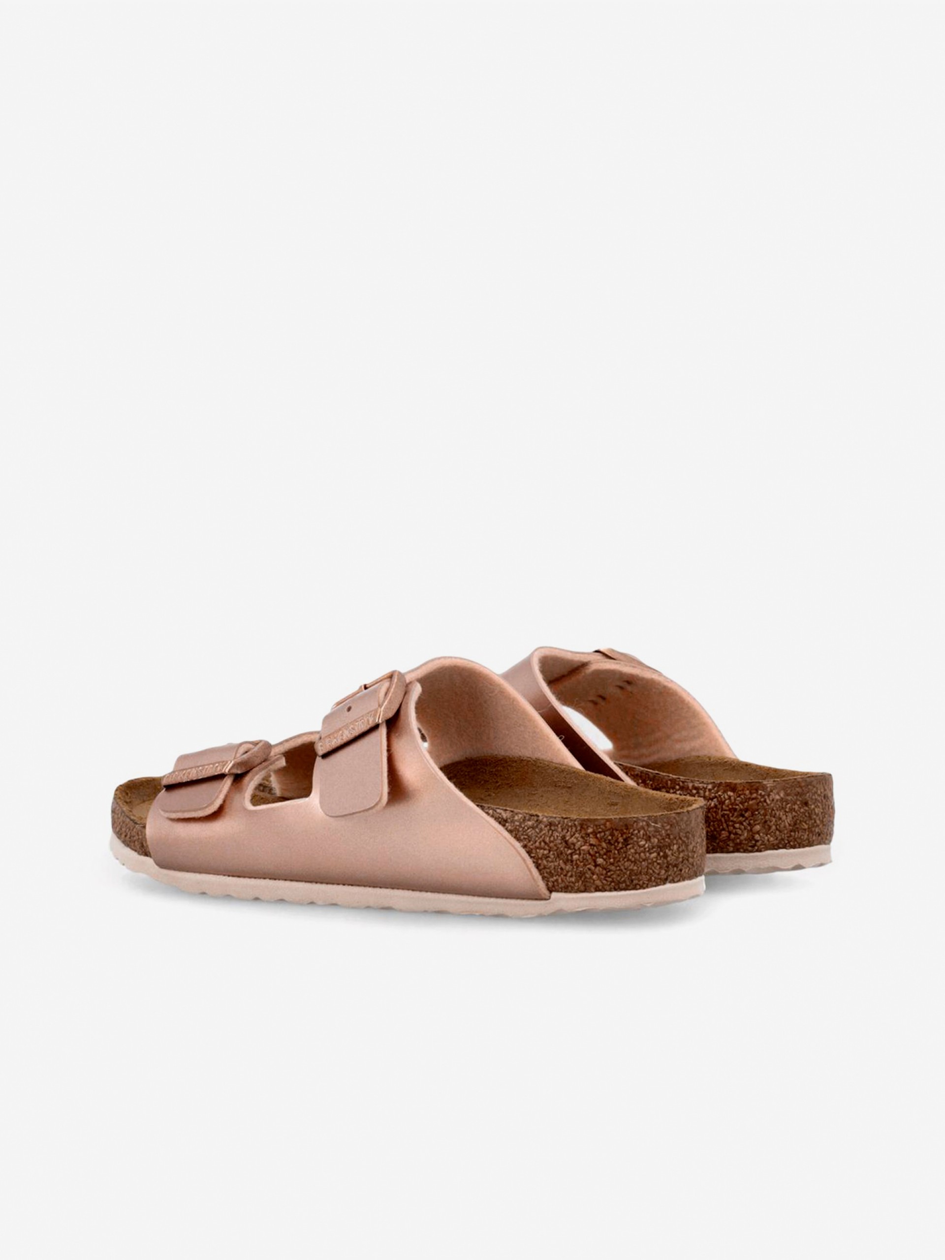 Birkenstock Arizona Birko-Flor Kids Rose Gold Slides