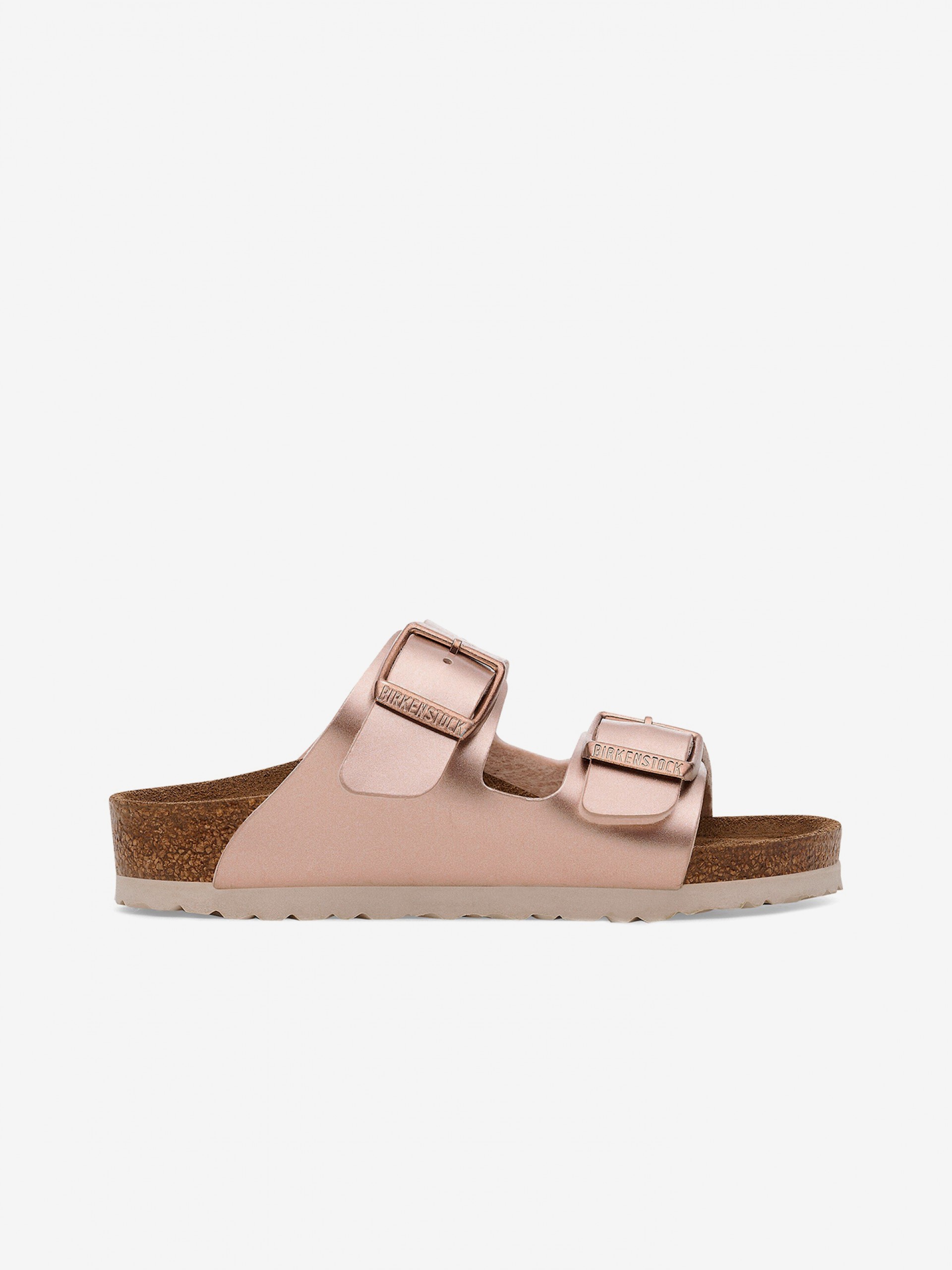 Birkenstock Arizona Birko-Flor Kids Rose Gold Slides