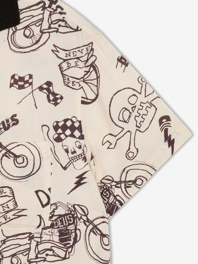 Camisa Deus Ex Machina Doodle Beige