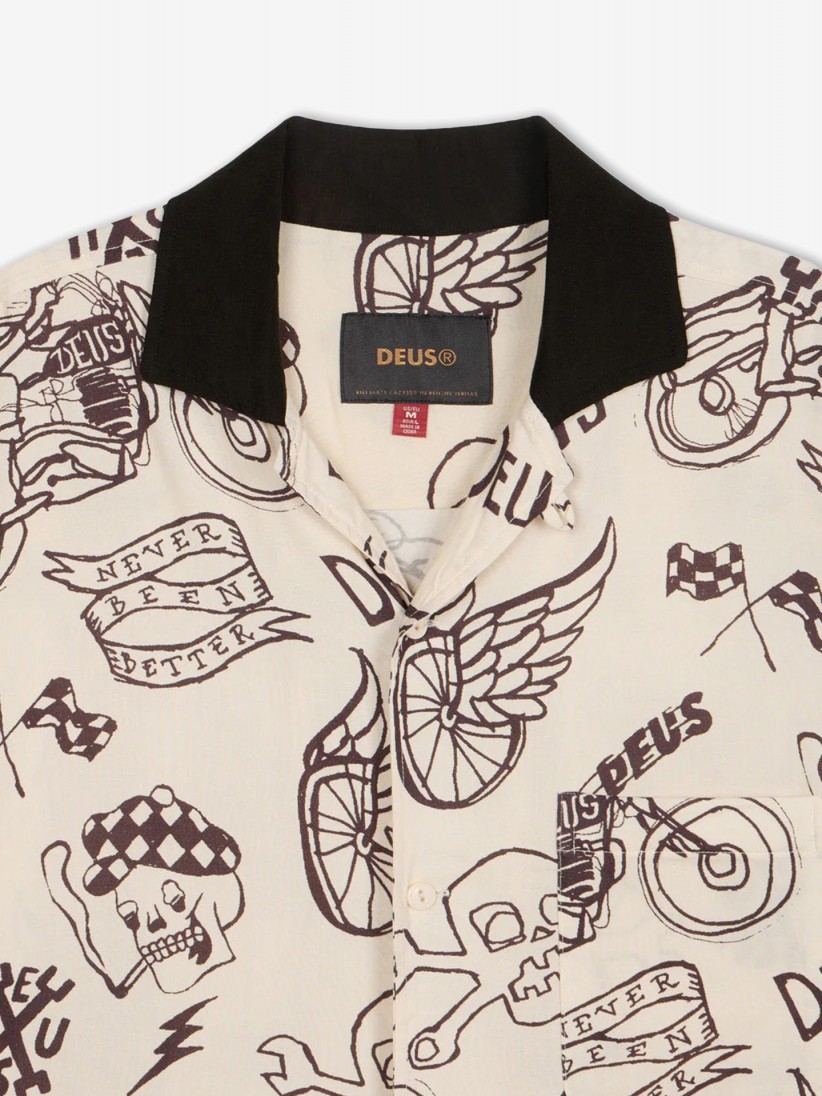 Camisa Deus Ex Machina Doodle Beige