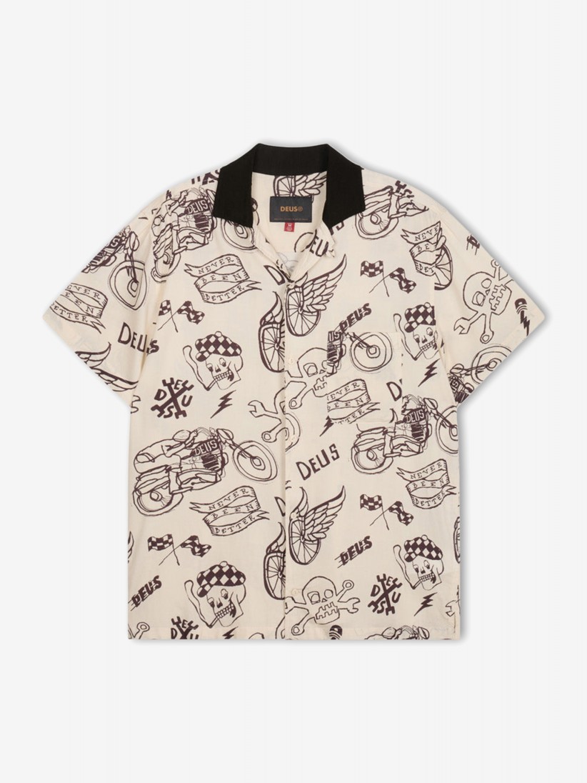Camisa Deus Ex Machina Doodle Beige