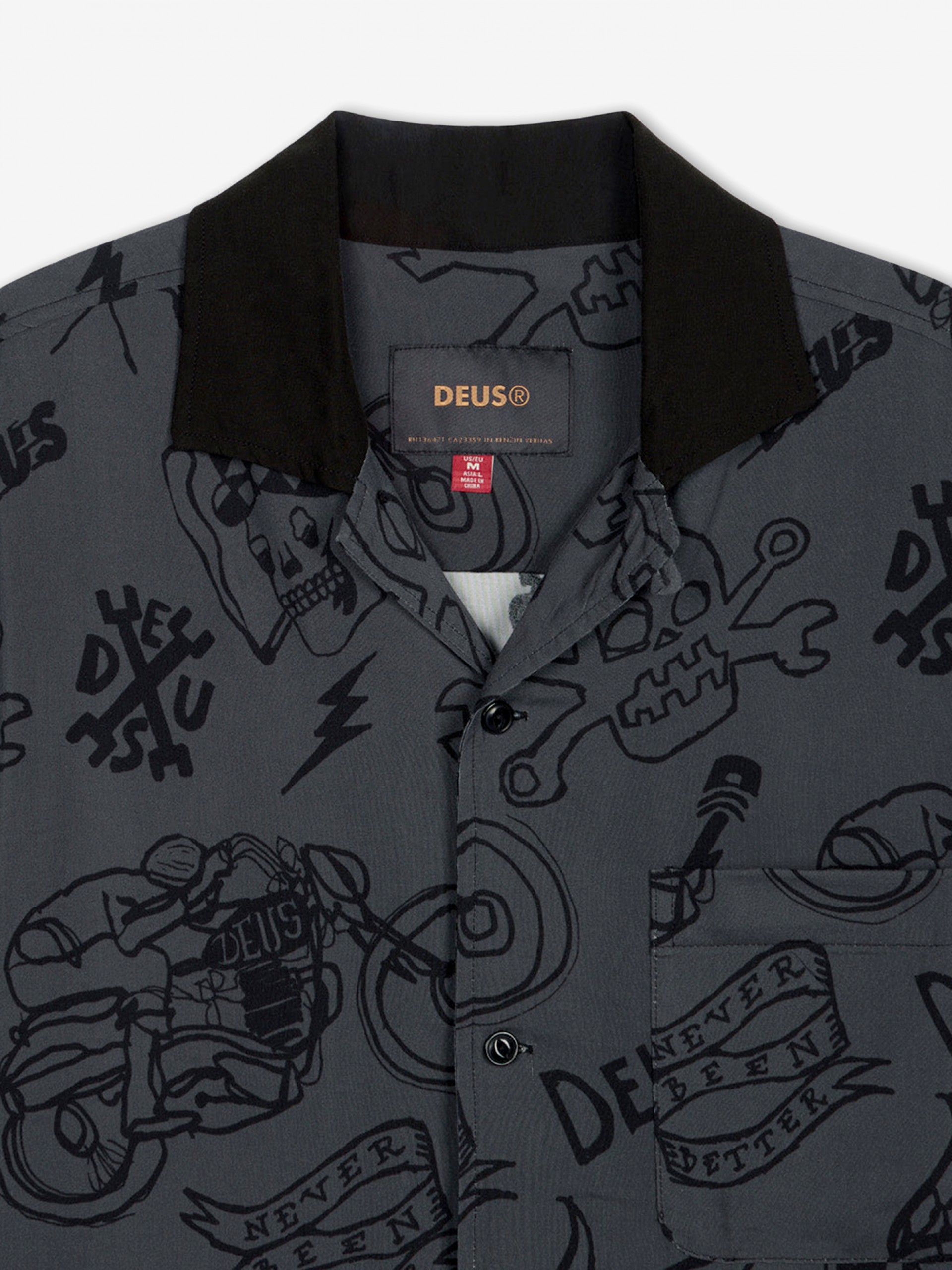 Deus Ex Machina Doodle Grey Shirt
