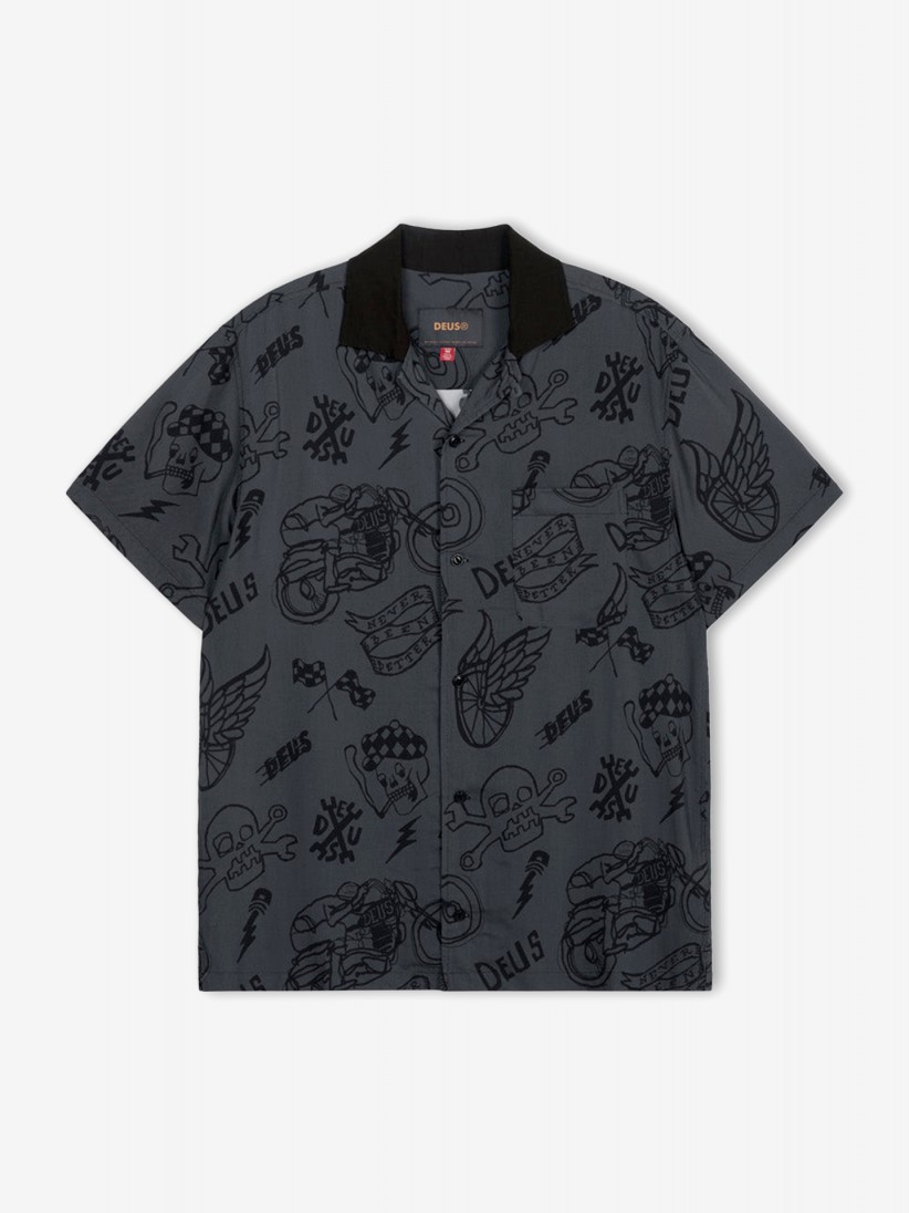 Camisa Deus Ex Machina Doodle Gris