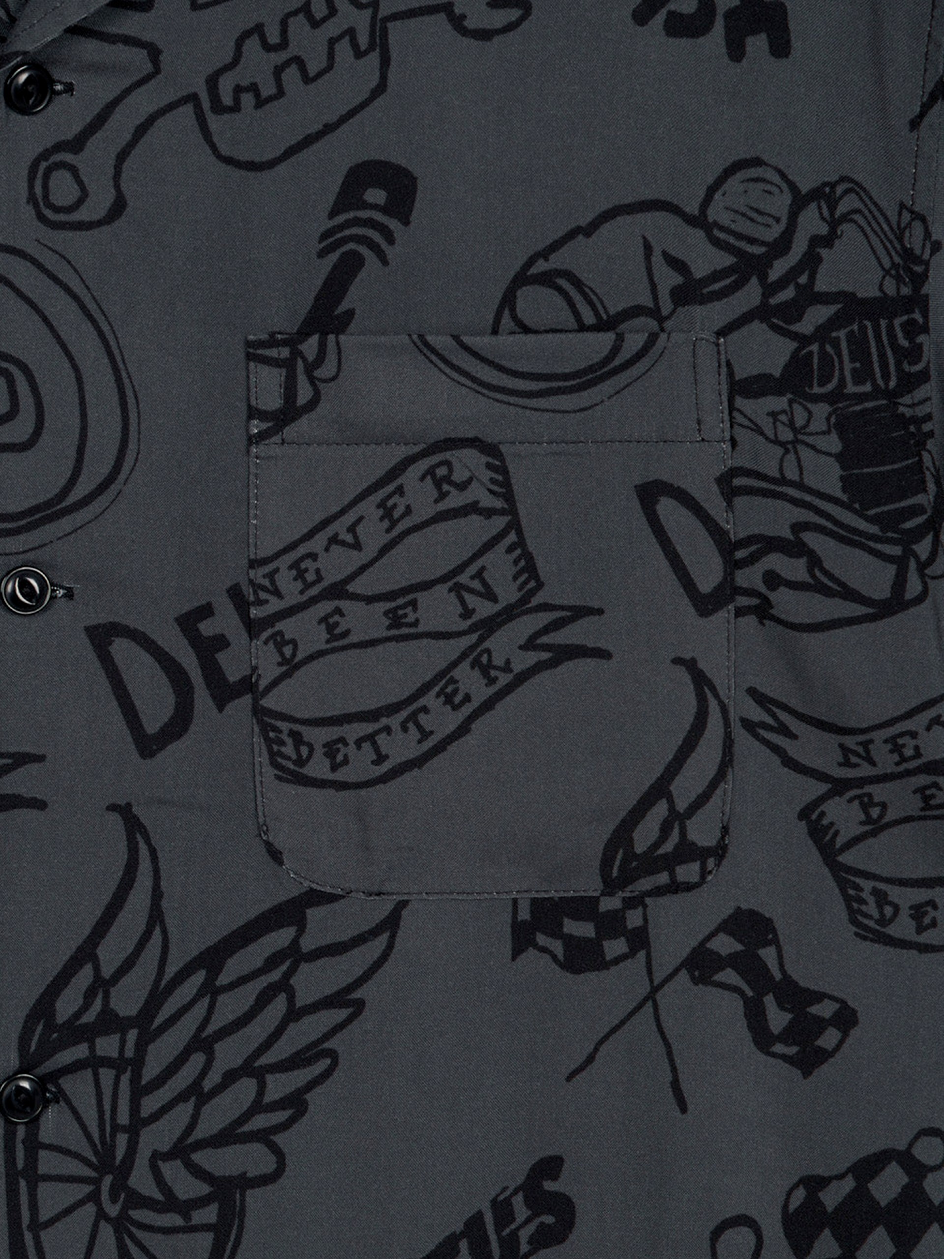 Deus Ex Machina Doodle Grey Shirt