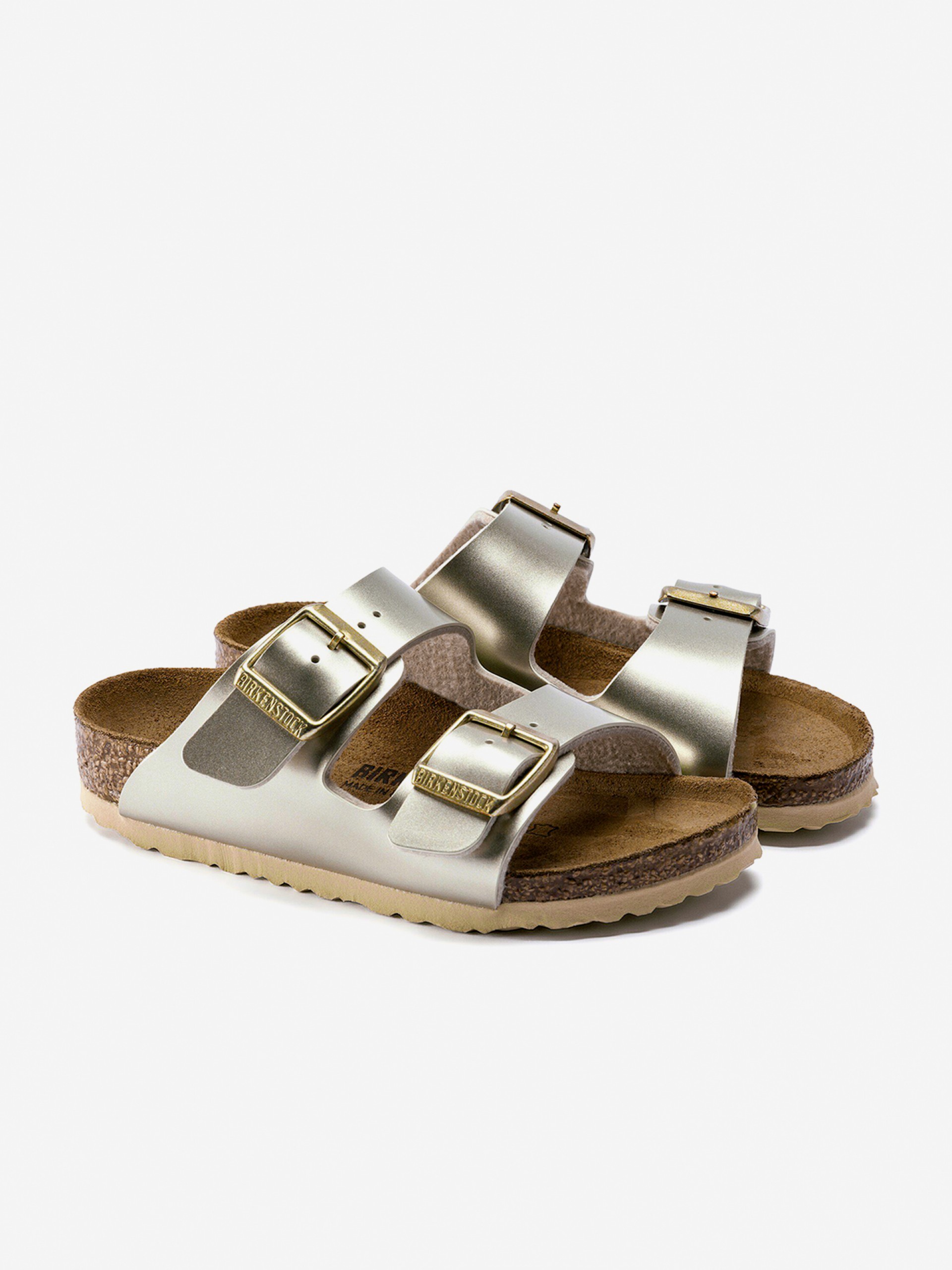 Birkenstock Arizona Birko-Flor Kids Golden Slides