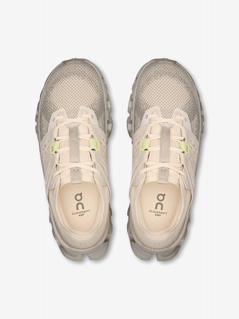 Zapatillas On Running Cloudswift Amp Beige y Grises W