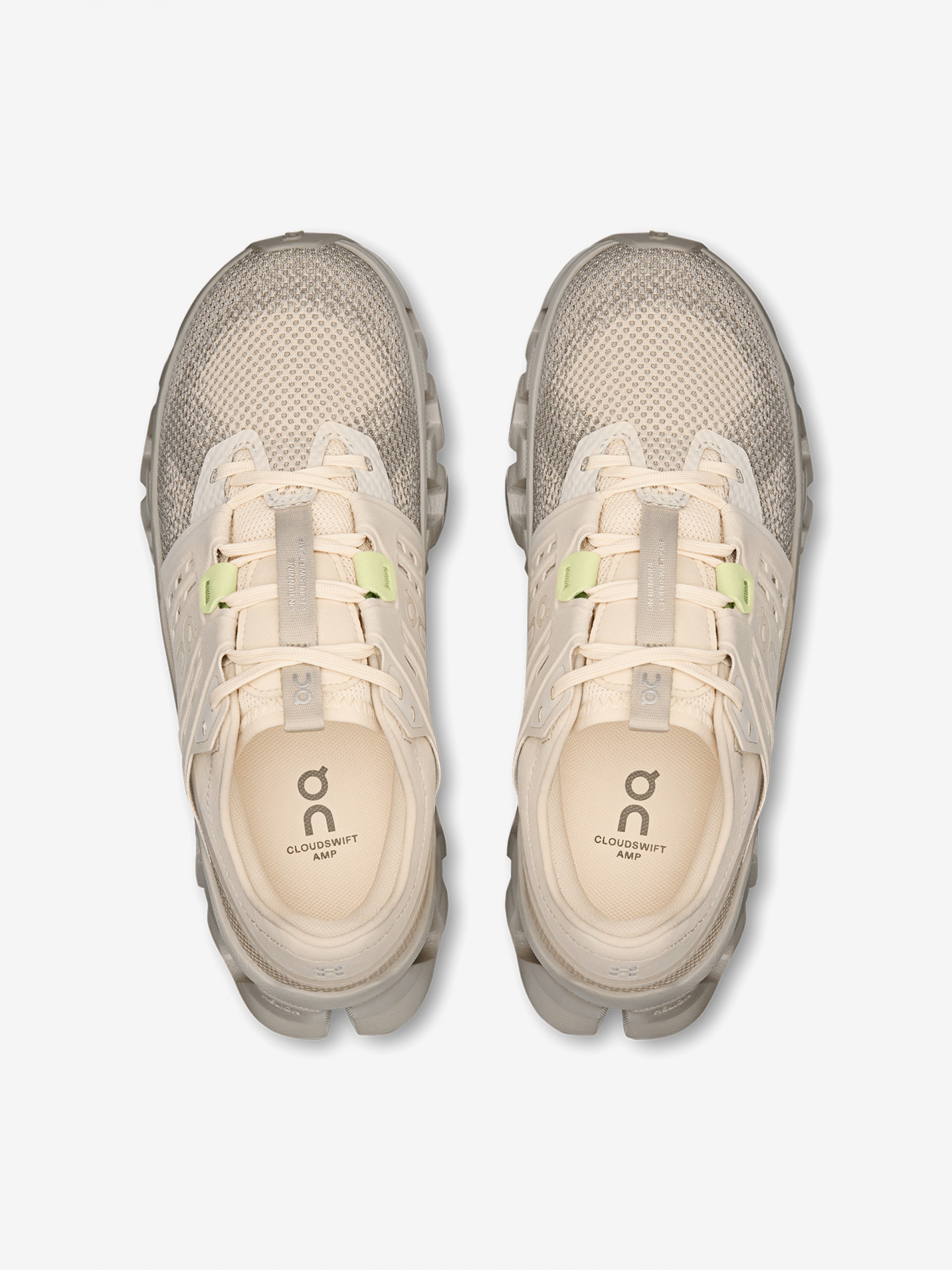 On Running Cloudswift Amp Beige and Grey W Sneakers