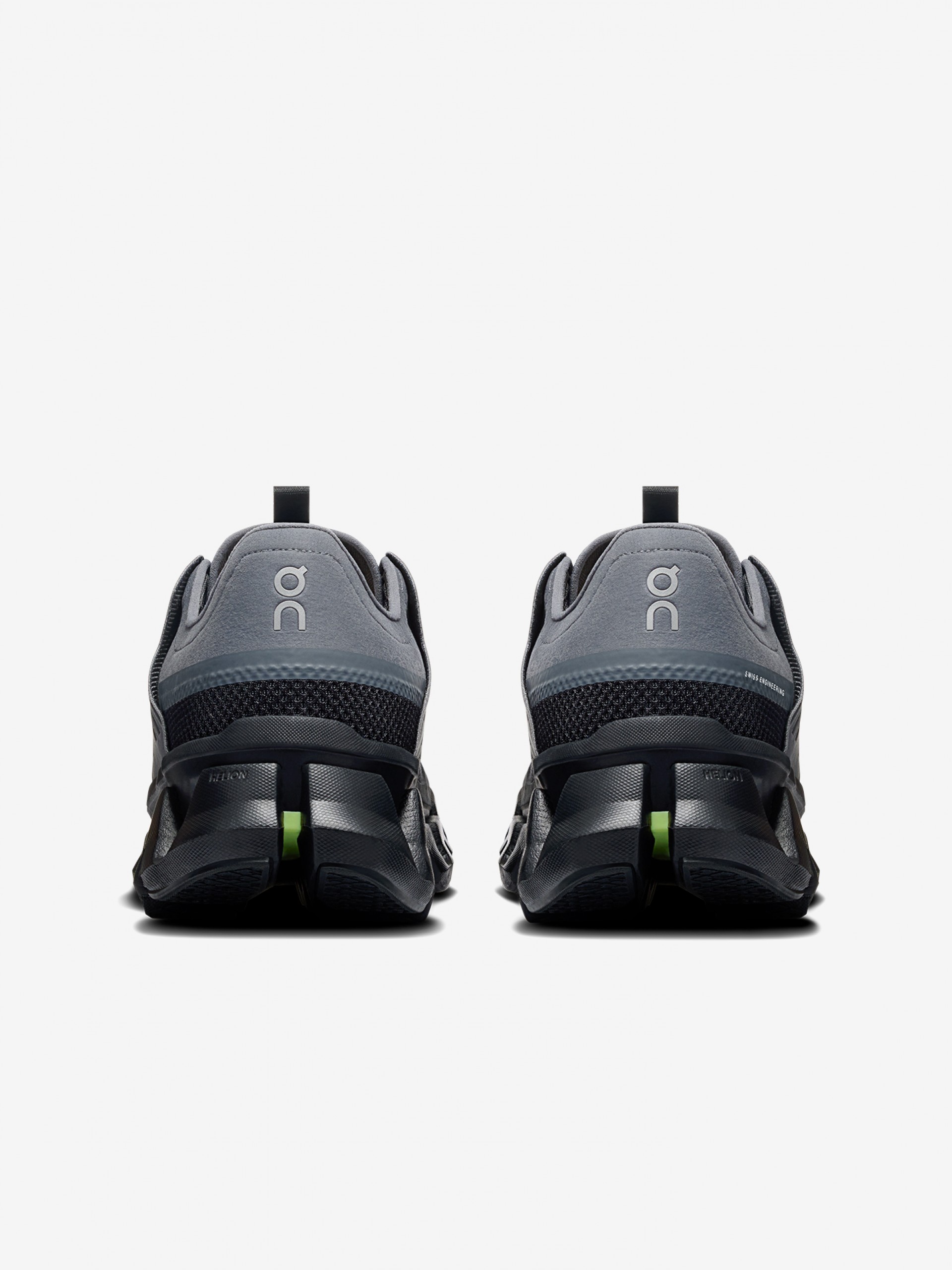 On Running Cloudswift Amp Grey and Black Sneakers