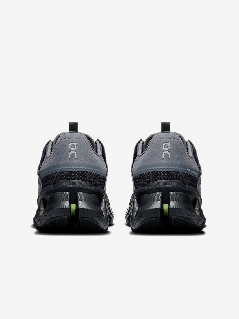 On Running Cloudswift Amp Grey and Black Sneakers