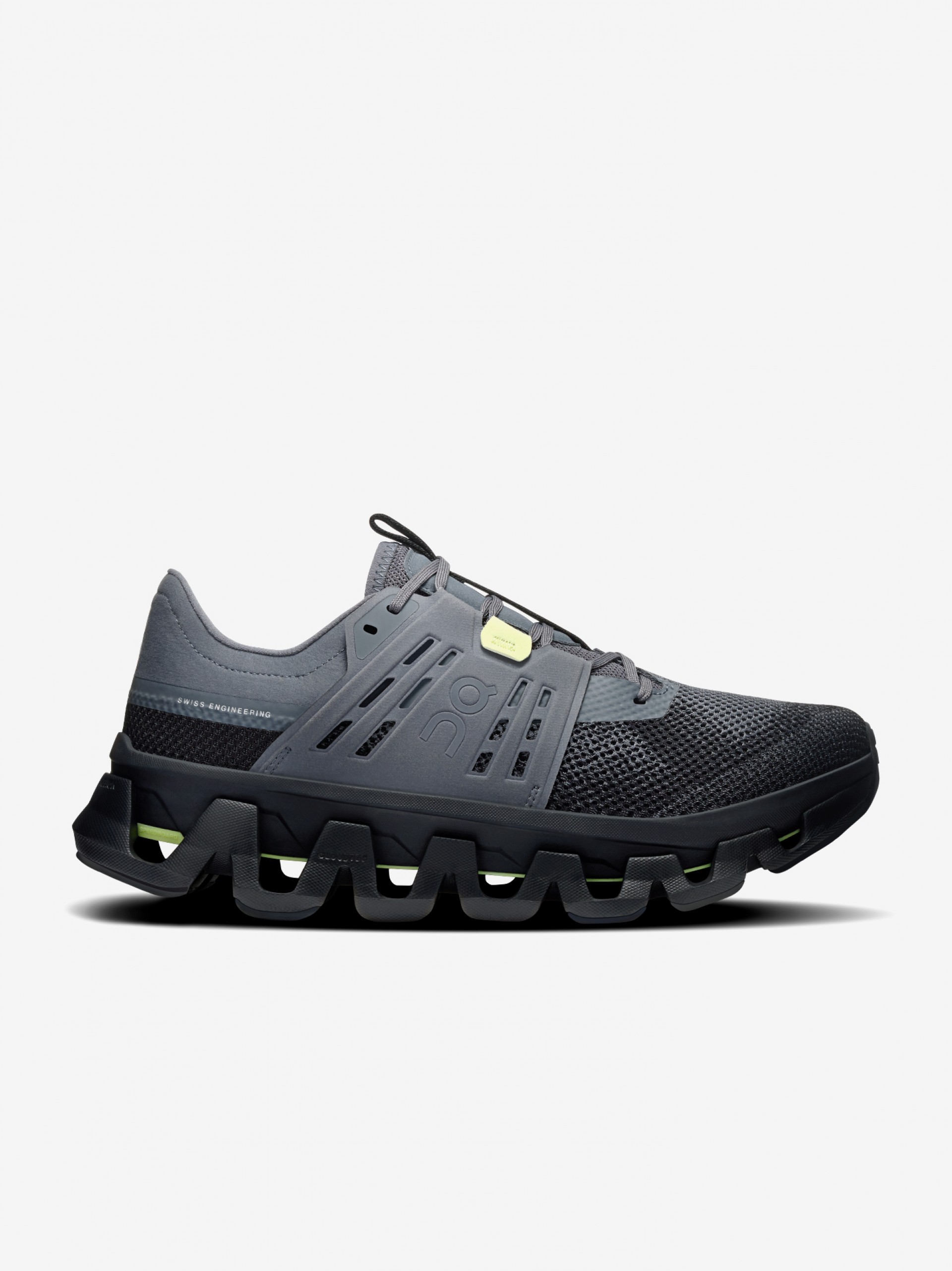 On Running Cloudswift Amp Grey and Black Sneakers