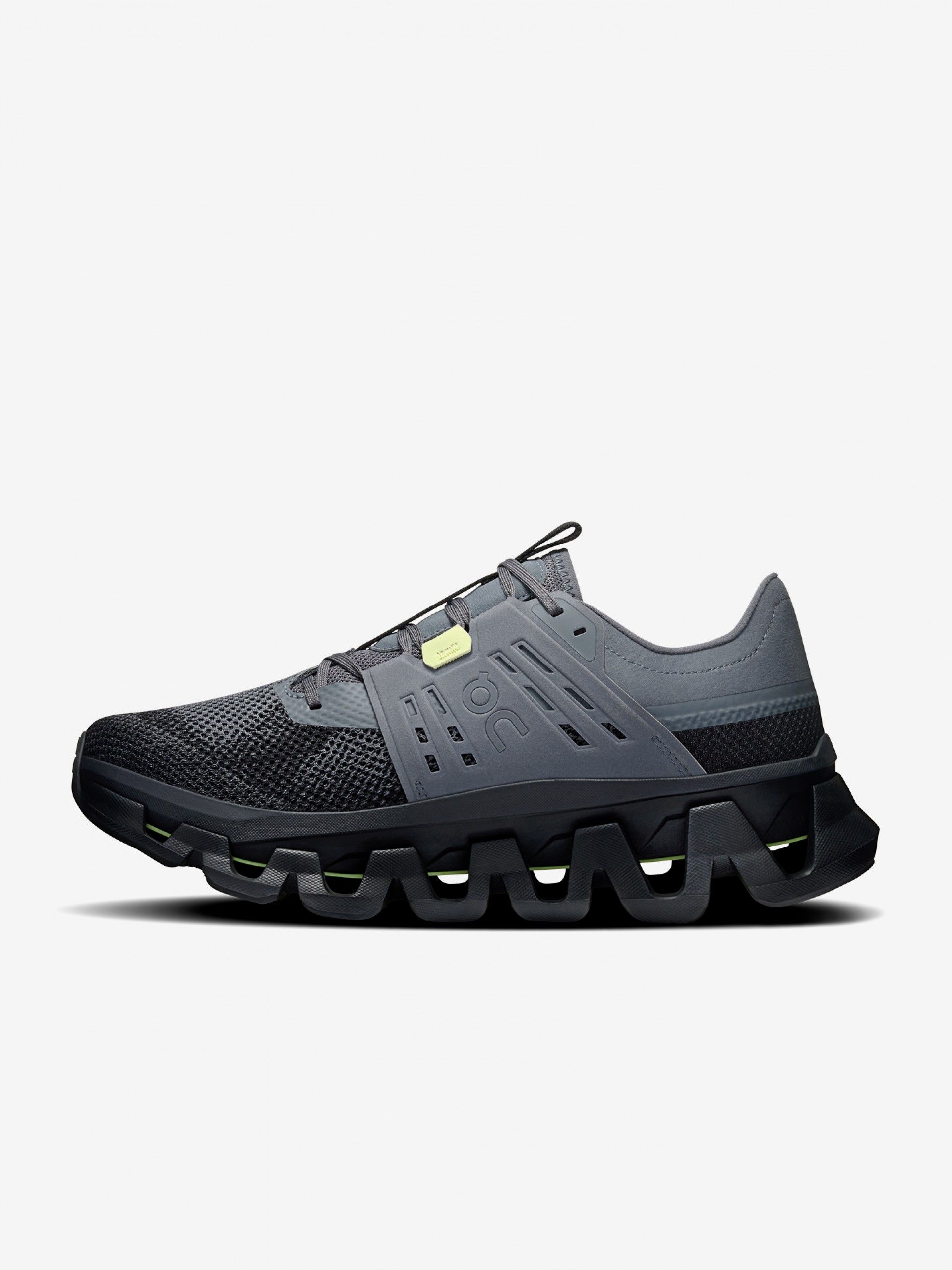 On Running Cloudswift Amp Grey and Black Sneakers