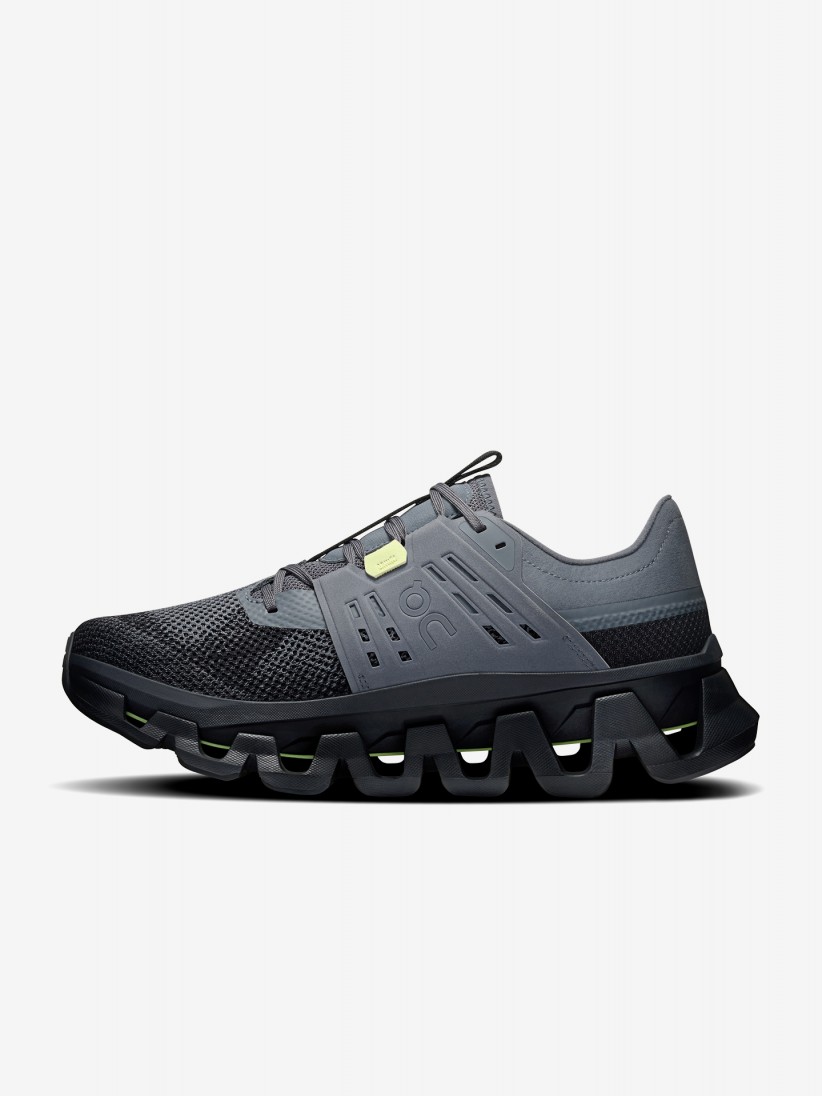 On Running Cloudswift Amp Grey and Black Sneakers