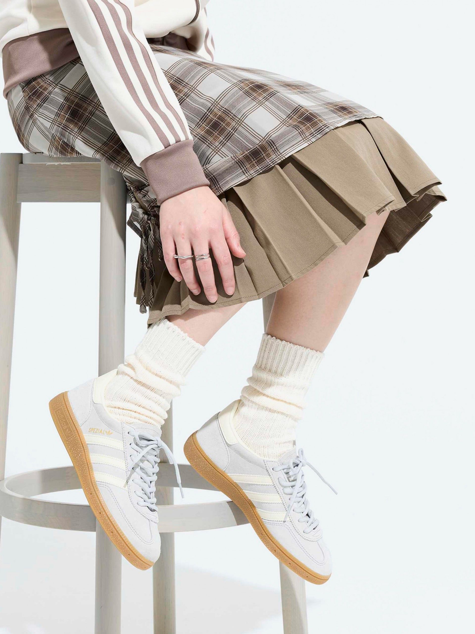 Adidas Handball Spezial Grey and Beige Sneakers