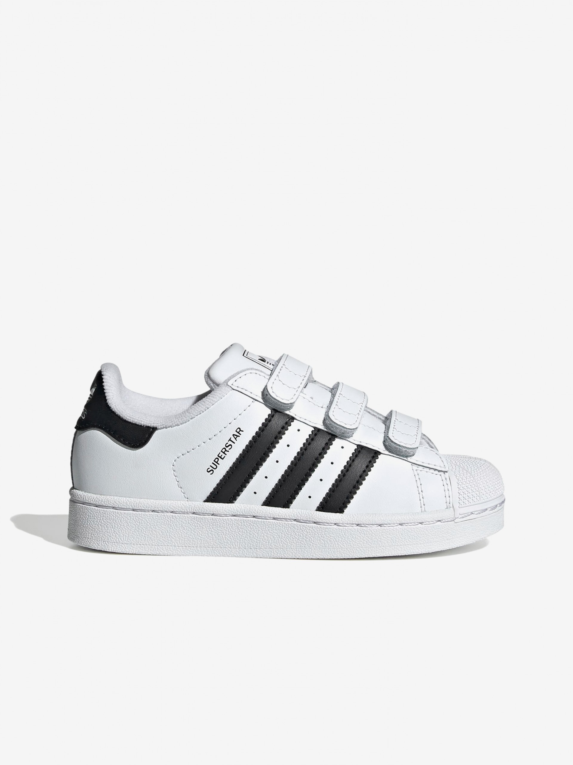 Sapatilhas Adidas Superstar II Comfort CF C Brancas e Pretas Com Velcro