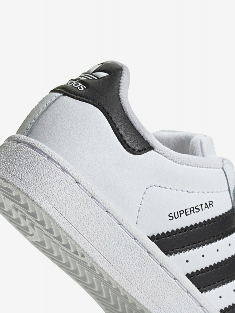 Zapatillas Adidas Superstar II Comfort CF C Blancas y Negras Con Velcro