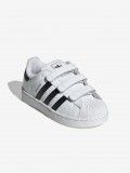 Zapatillas Adidas Superstar II Comfort CF C Blancas y Negras Con Velcro