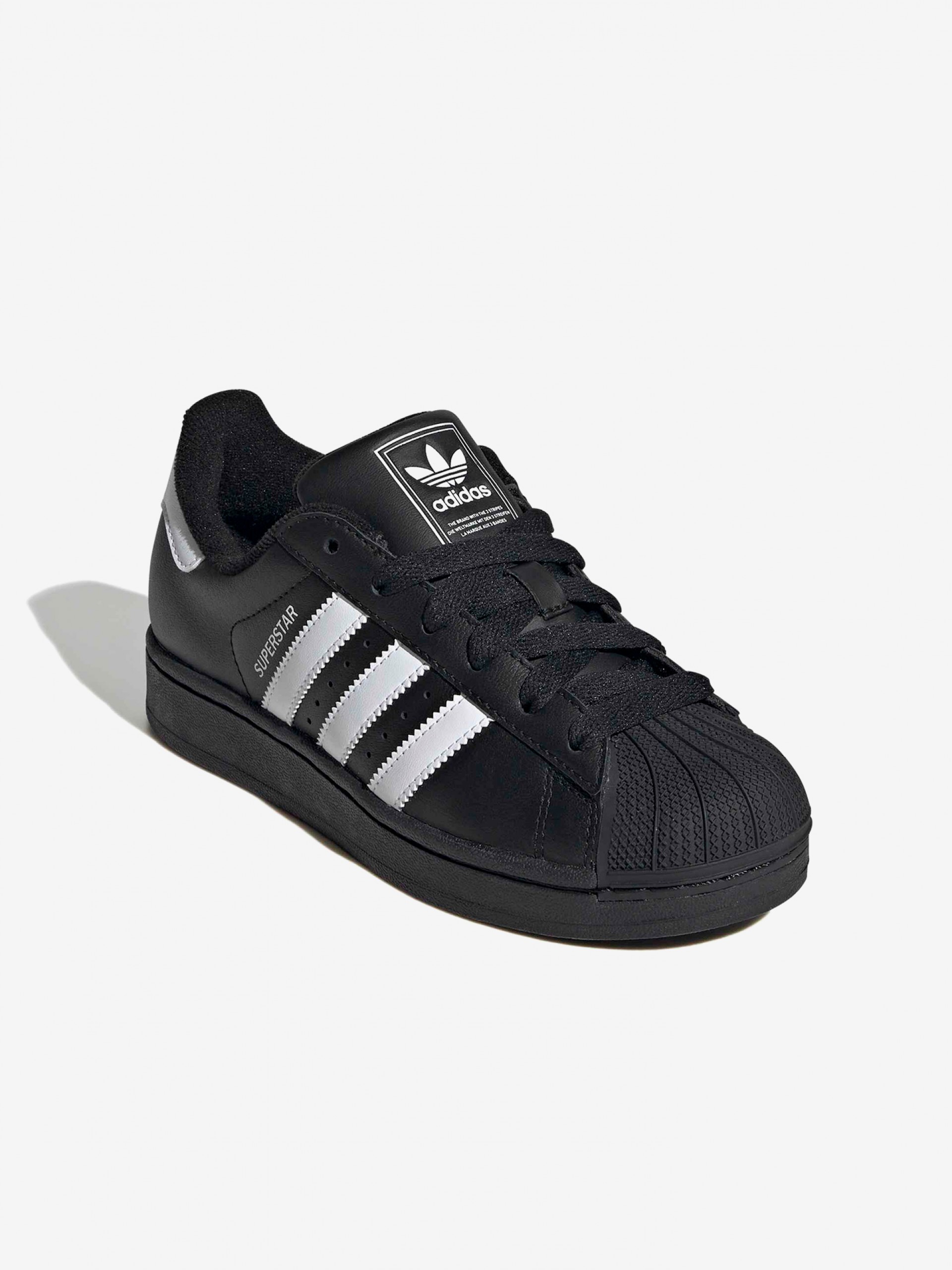 Adidas Superstar II J Black and White Sneakers