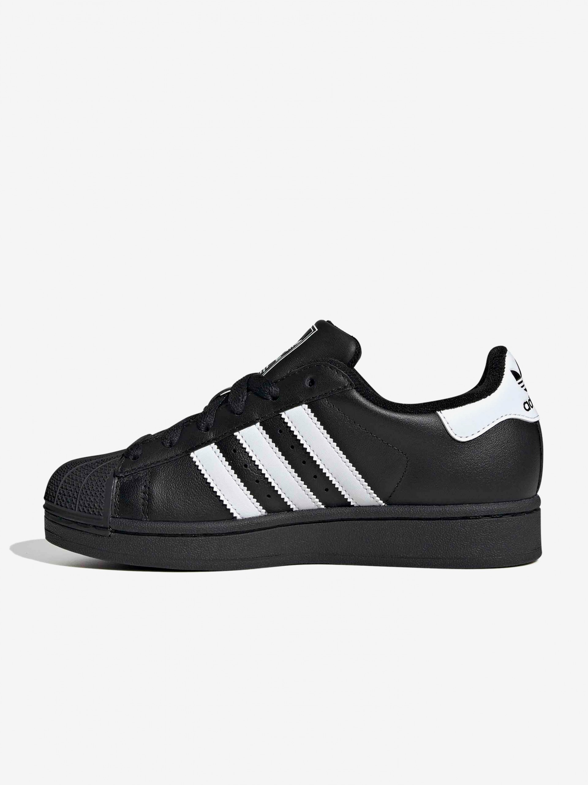 Adidas Superstar II J Black and White Sneakers