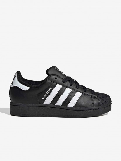 Adidas Superstar II J Black and White Sneakers