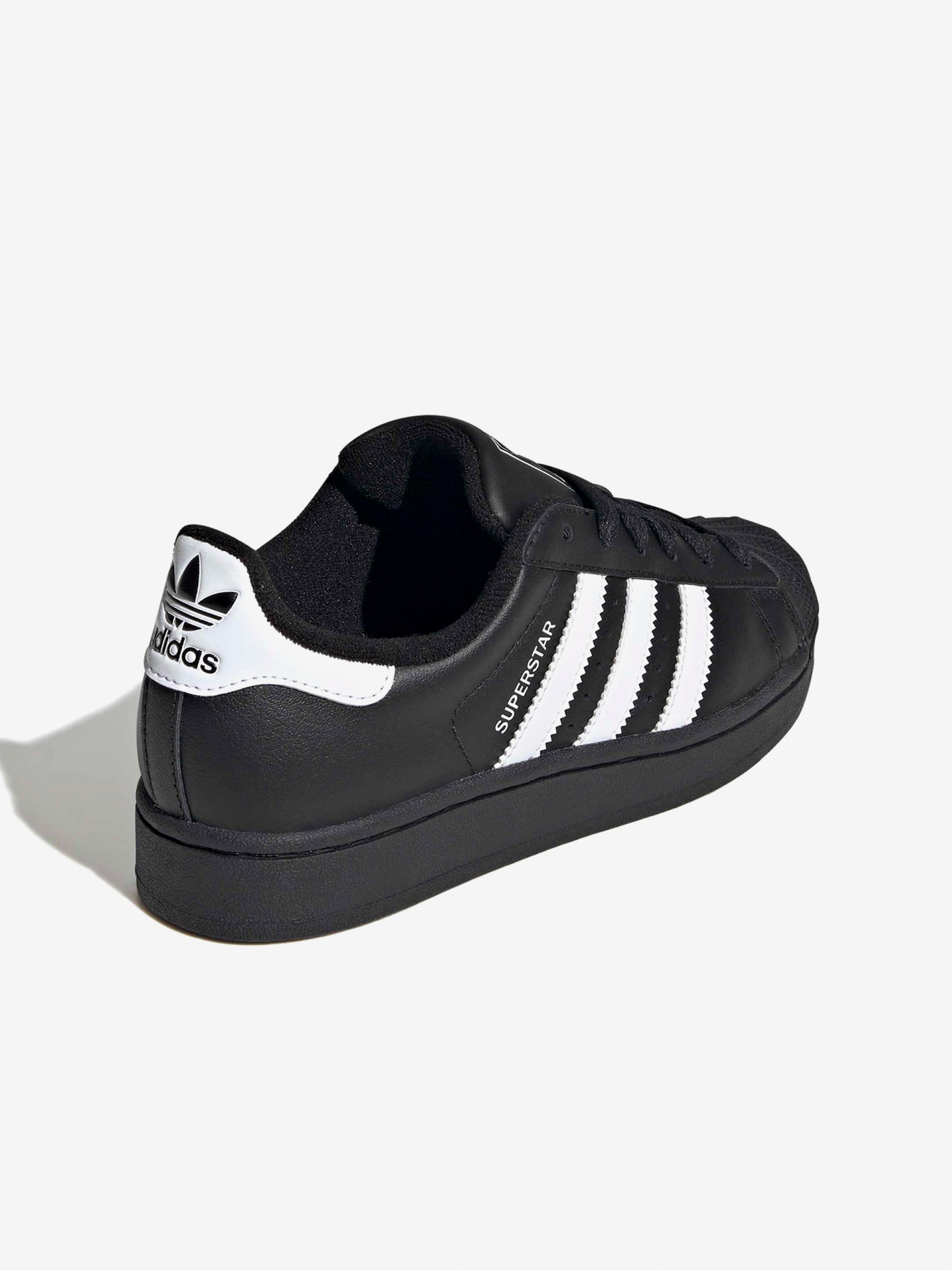 Adidas Superstar II J Black and White Sneakers