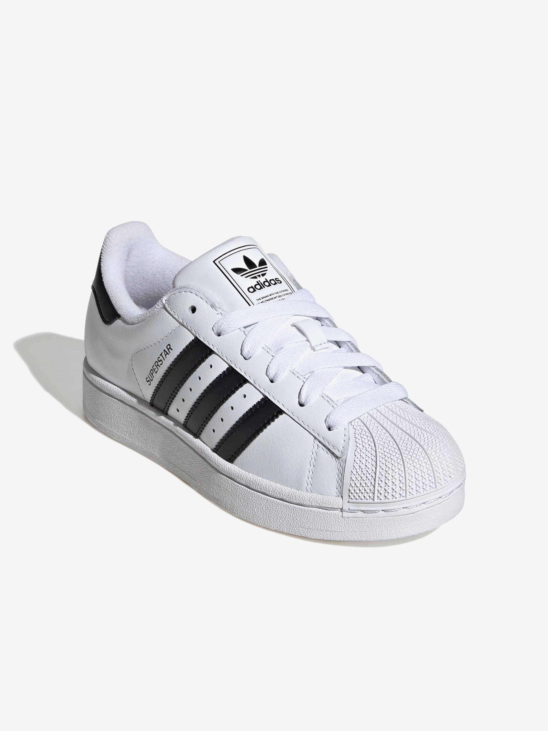 Adidas Superstar II J White and Black Sneakers