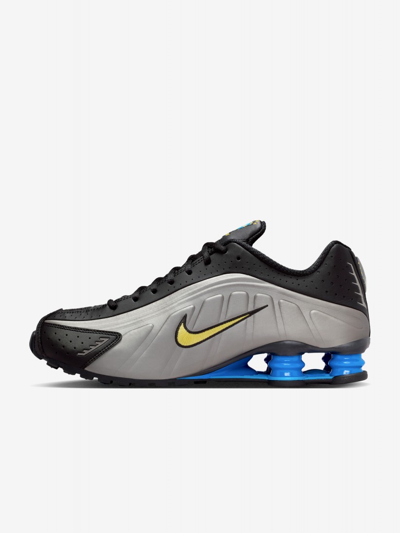 Nike Shox R4 Silver and Black Sneakers For Men