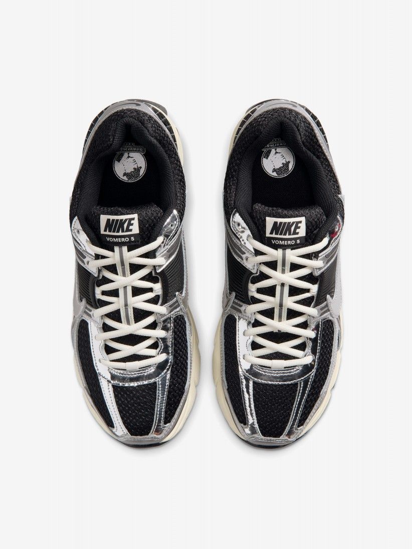 Sapatilhas Nike Zoom Vomero 5 Pretas e Prateadas Para Homem