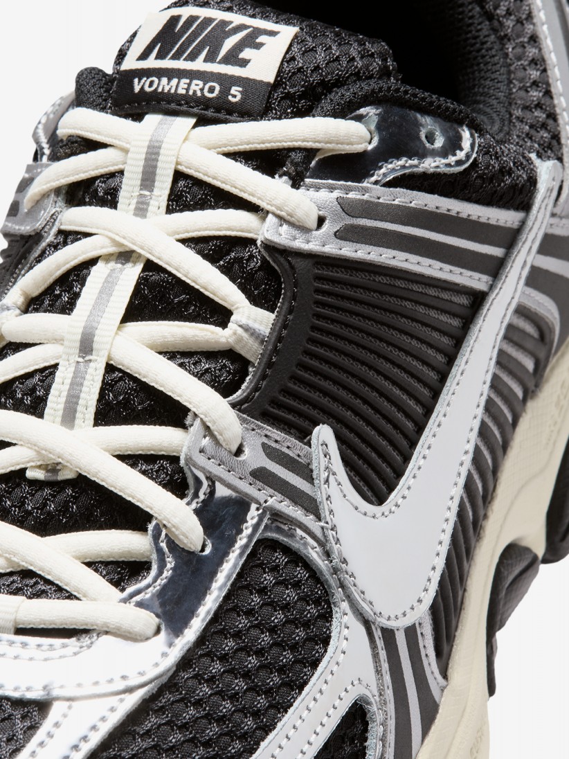 Sapatilhas Nike Zoom Vomero 5 Pretas e Prateadas Para Homem