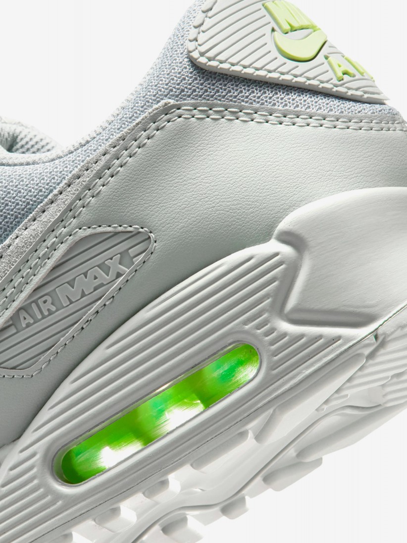 Nike Air Max 90 Grey and Green Sneakers For Men