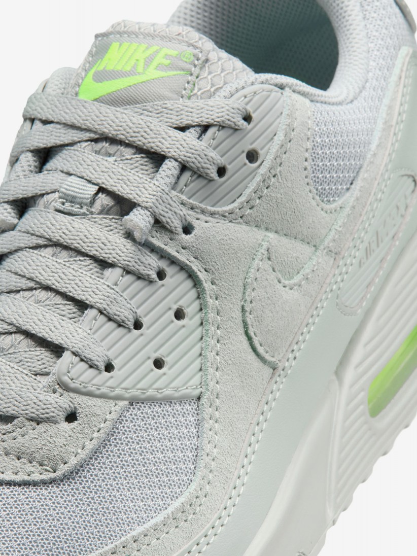 Nike Air Max 90 Grey and Green Sneakers For Men