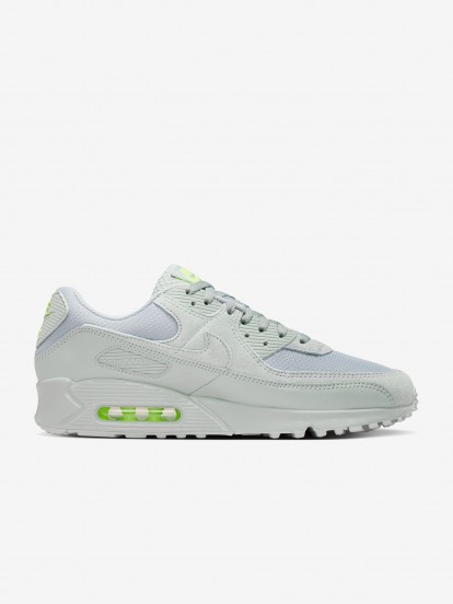Nike Air Max 90 Grey and Green Sneakers For Men