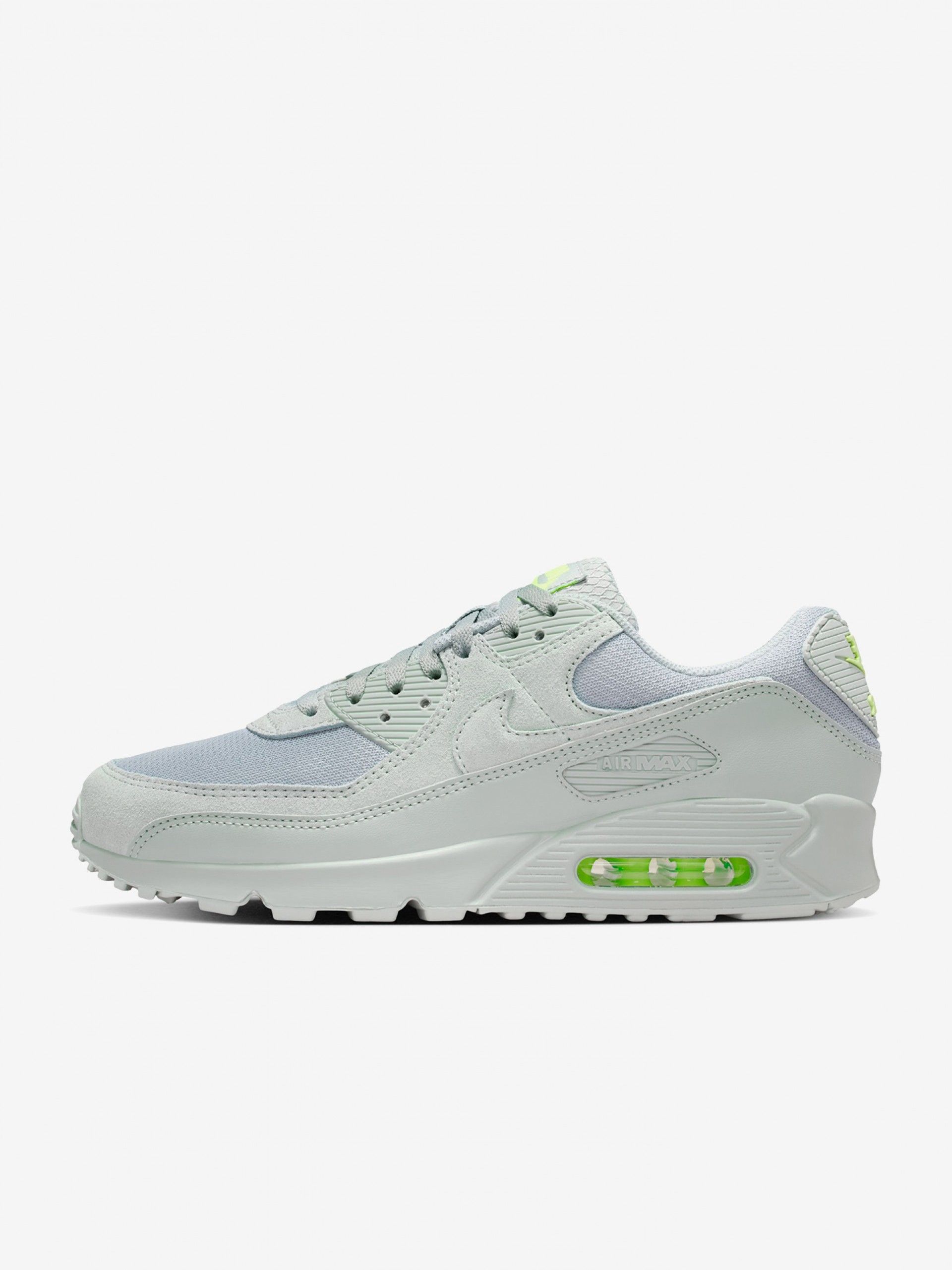 Zapatillas Nike Air Max 90 Grises y Verdes Para Hombre