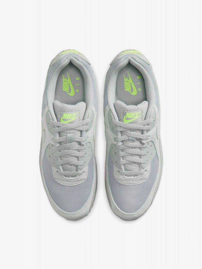 Nike Air Max 90 Grey and Green Sneakers For Men