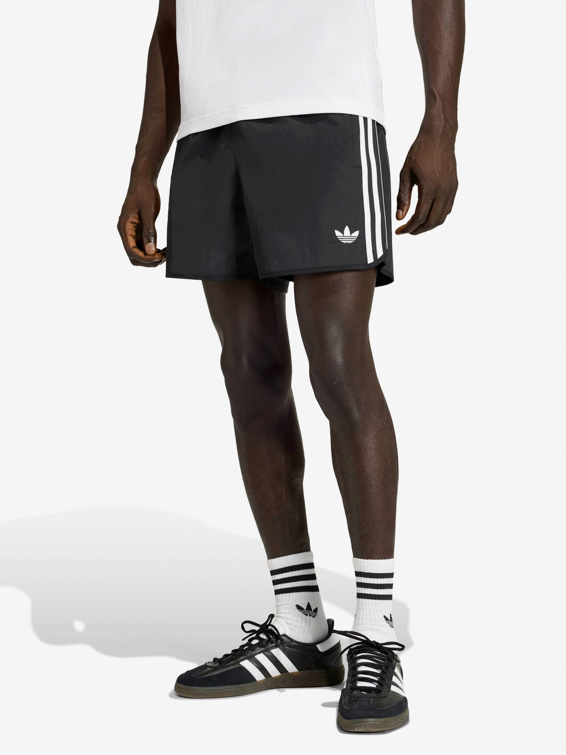 Pantalones Cortos Adidas Sprinter Negros y Blancos