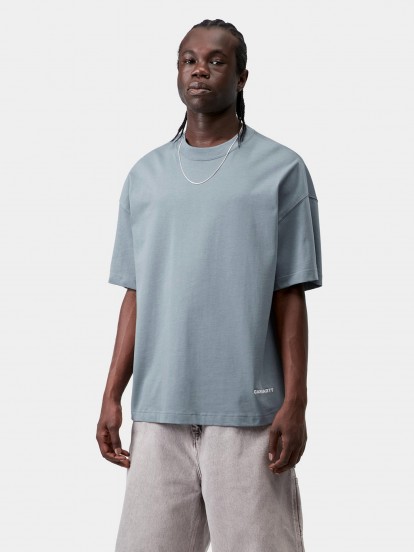 T-shirt Carhartt WIP Link Script Azul