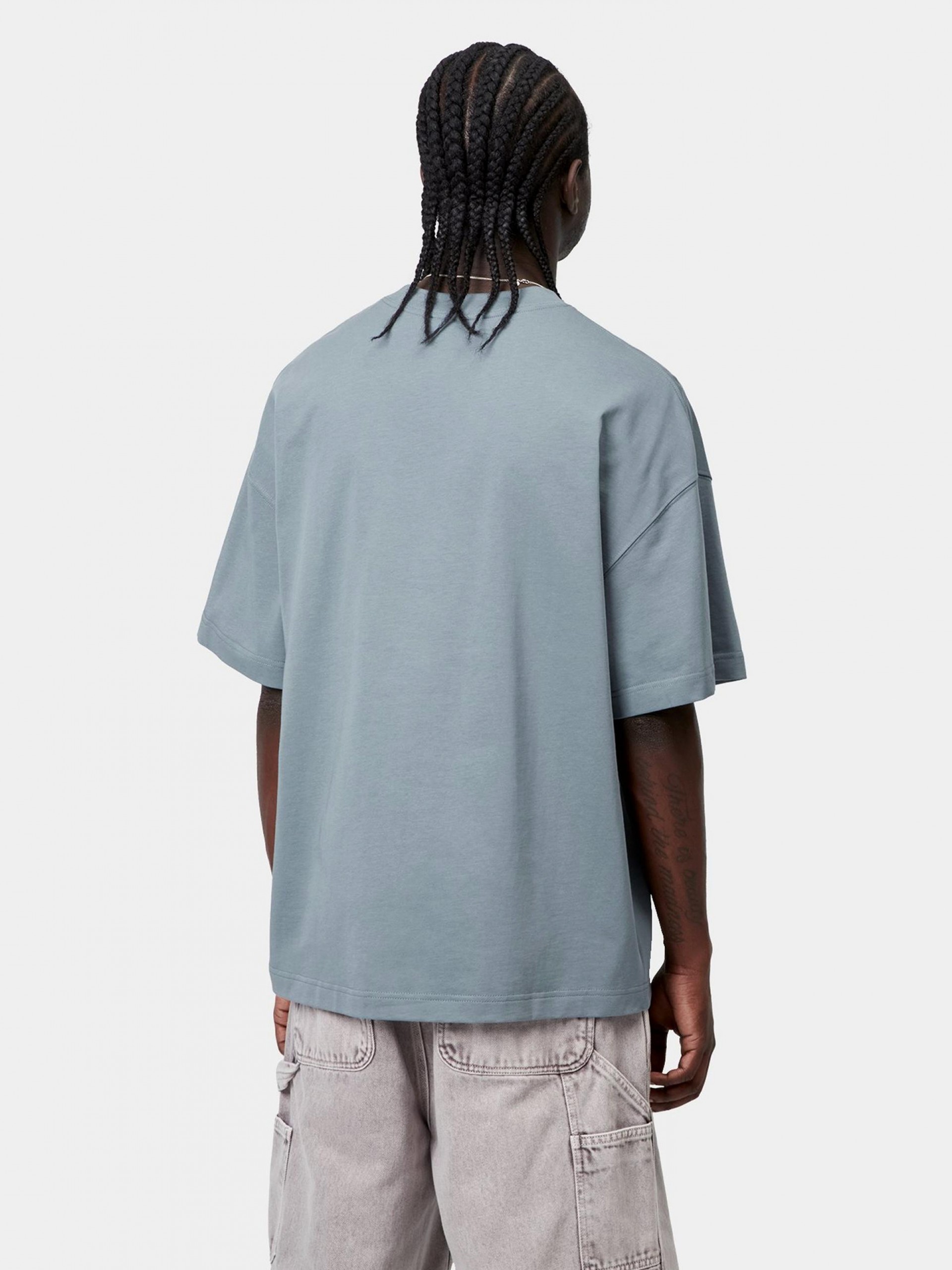 T-shirt Carhartt WIP Link Script Azul