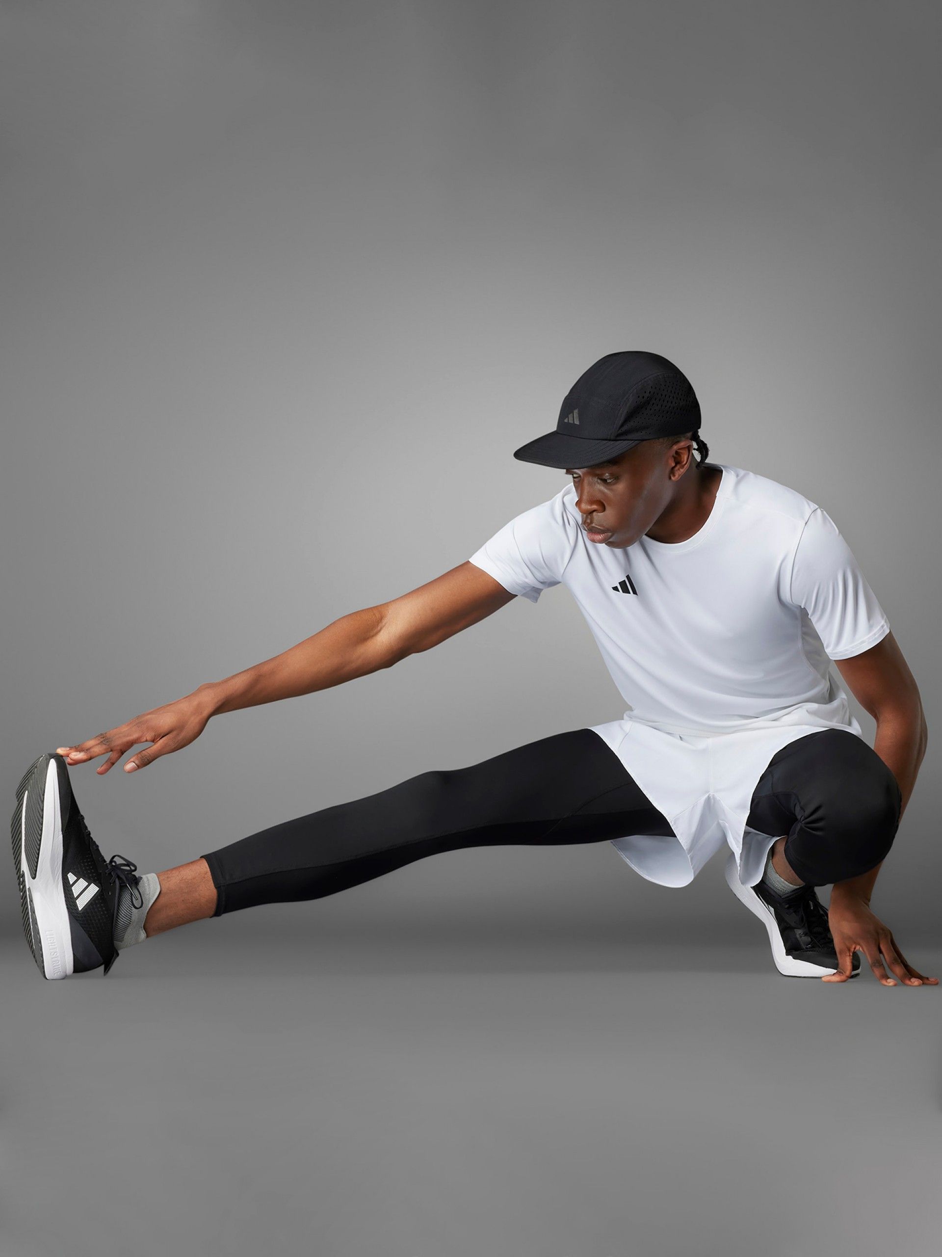 Adidas Adizero Essentials White Running T-shirt