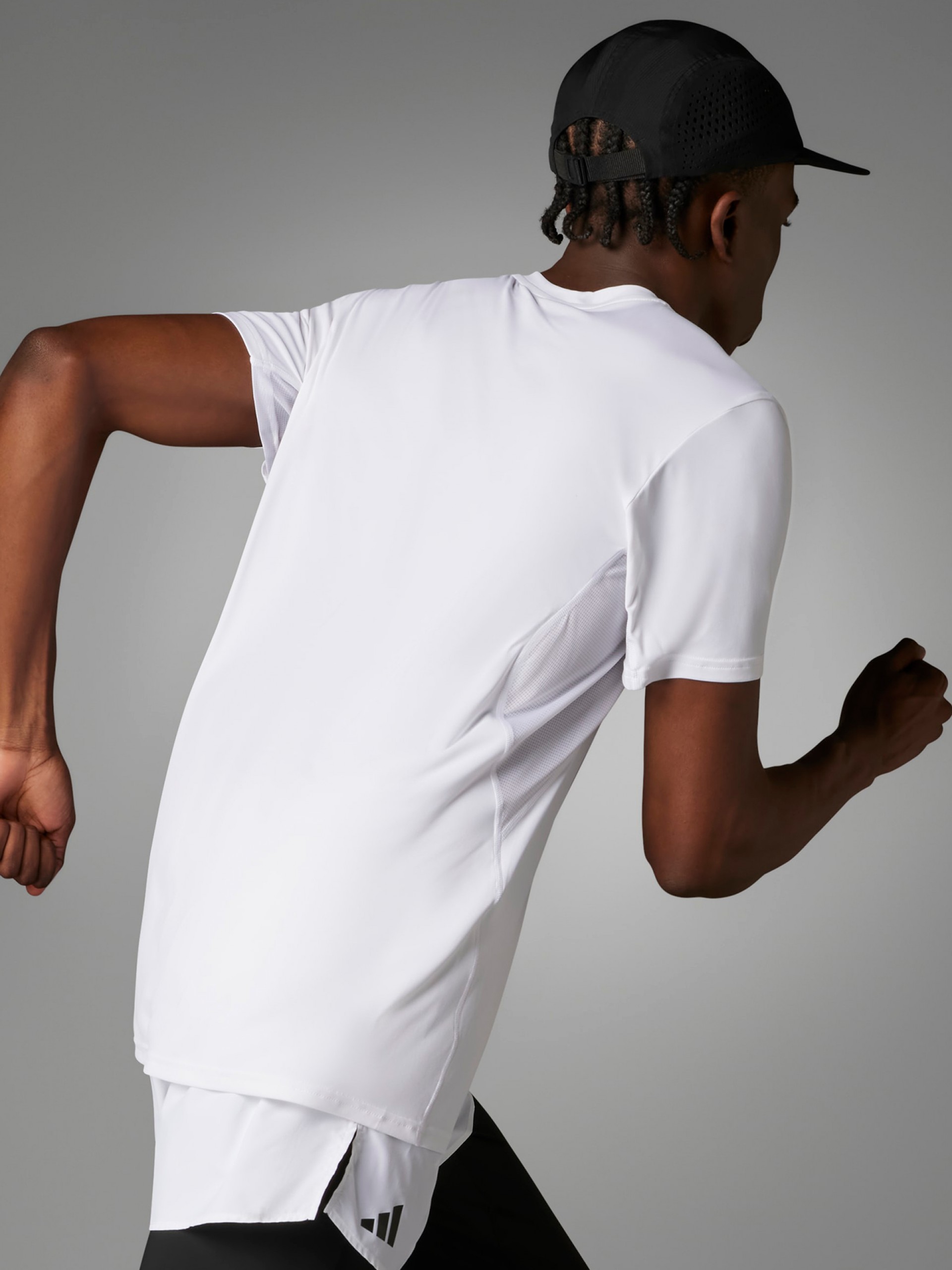 Adidas Adizero Essentials White Running T-shirt