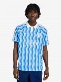 Adidas Summer Jersey Blue and White Polo Shirt