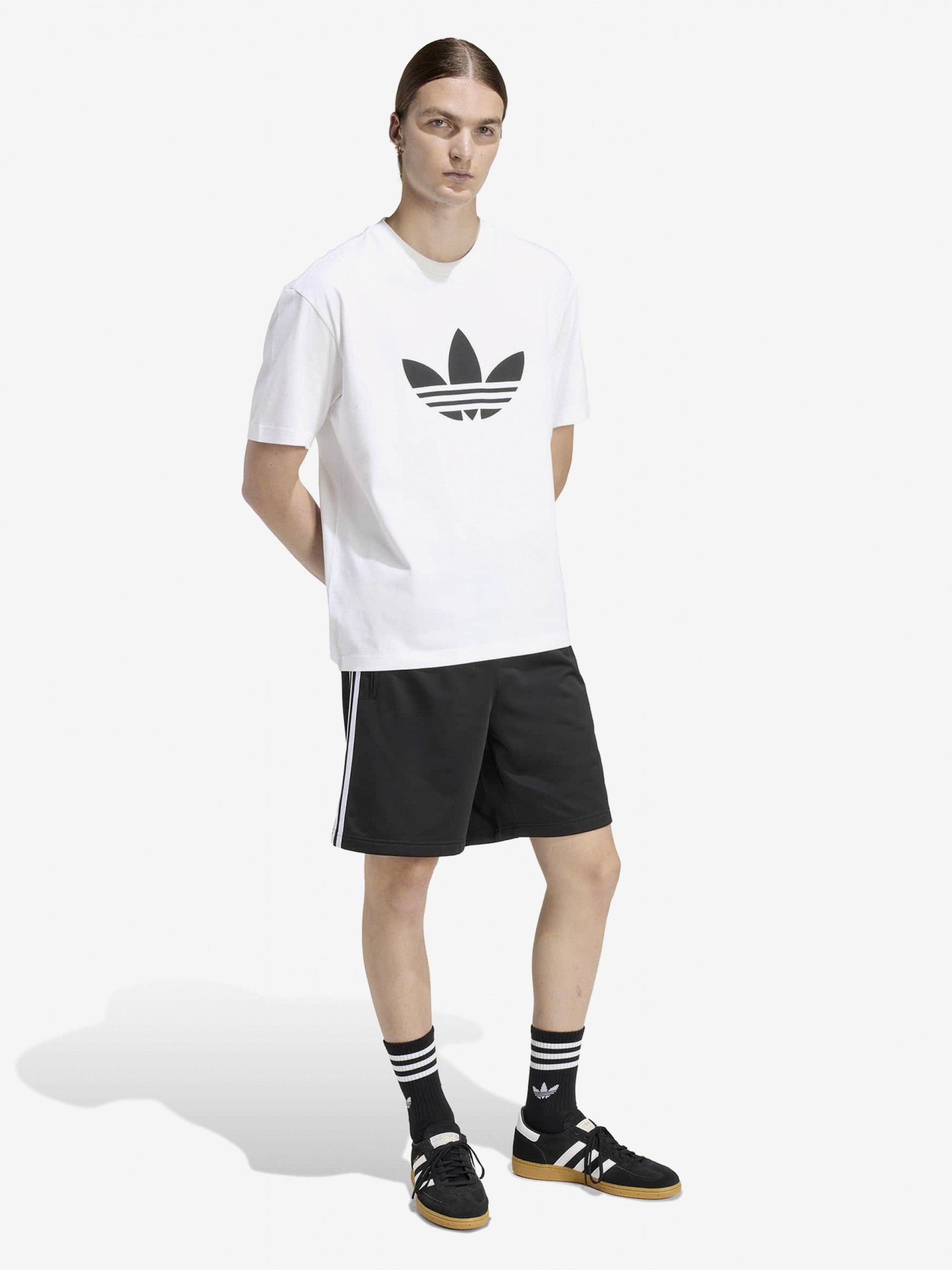 Pantalones Cortos Adidas Firebird Negros y Blancos