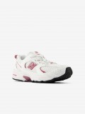 New Balance P530 V1 White and Burgundy Sneakers