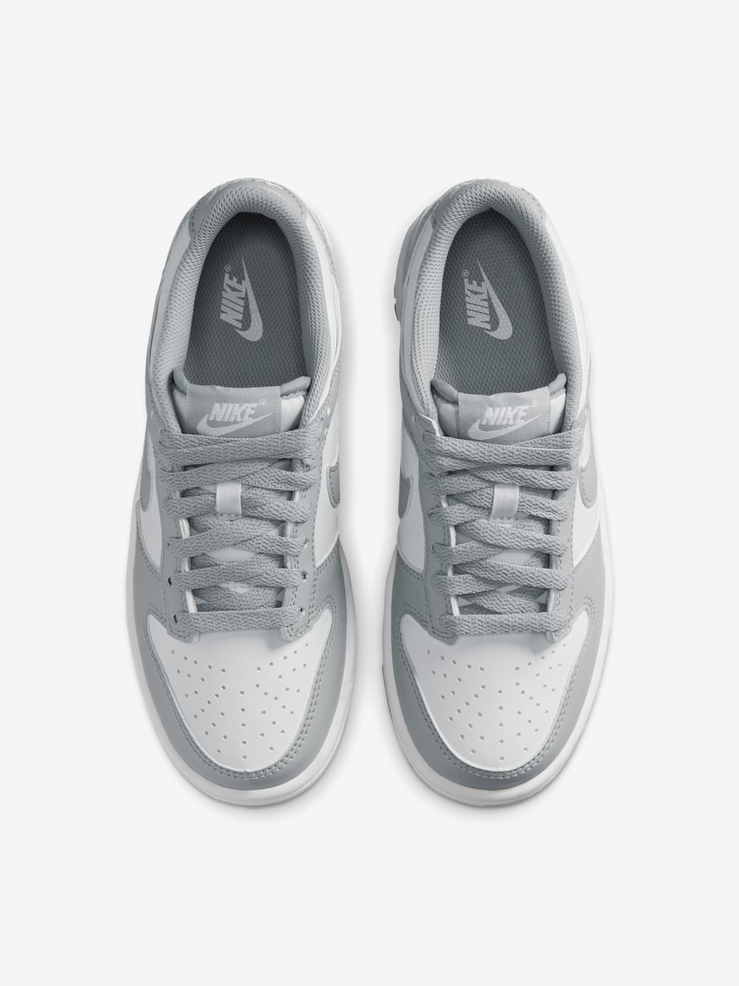 Nike Dunk Low Grey and White Junior Sneakers