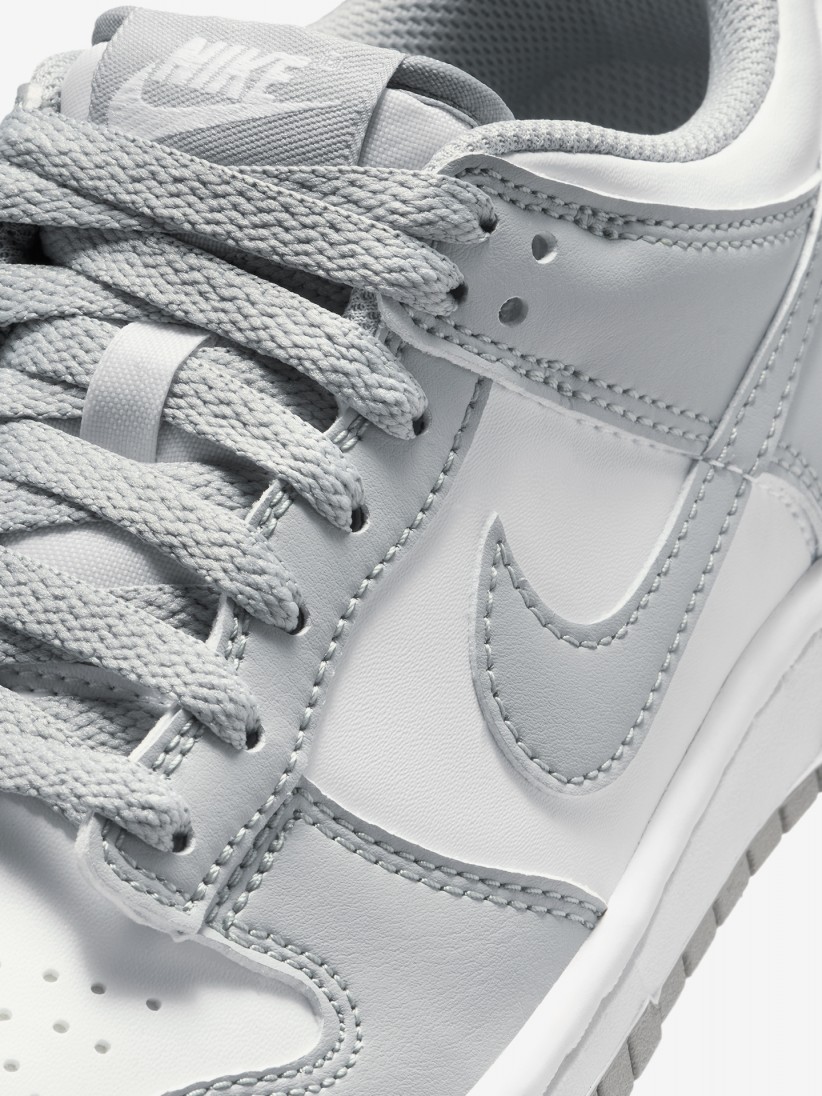 Nike Dunk Low Grey and White Junior Sneakers