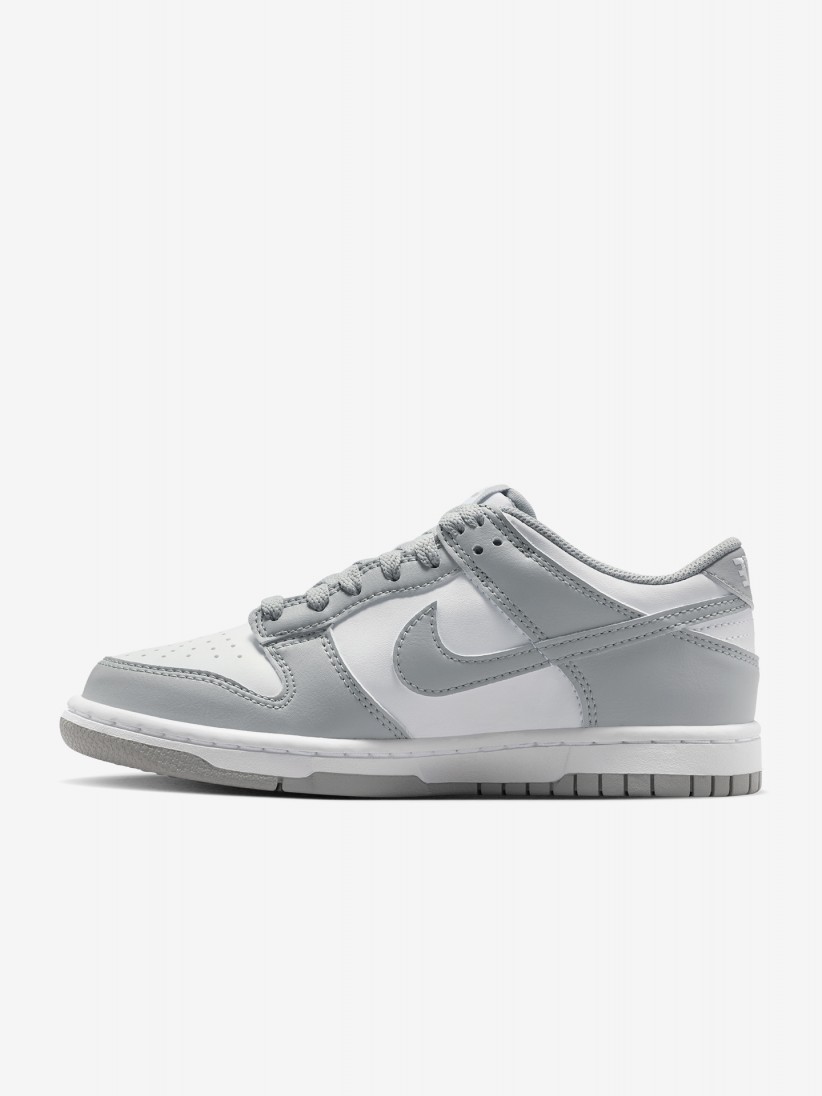 Nike Dunk Low Grey and White Junior Sneakers